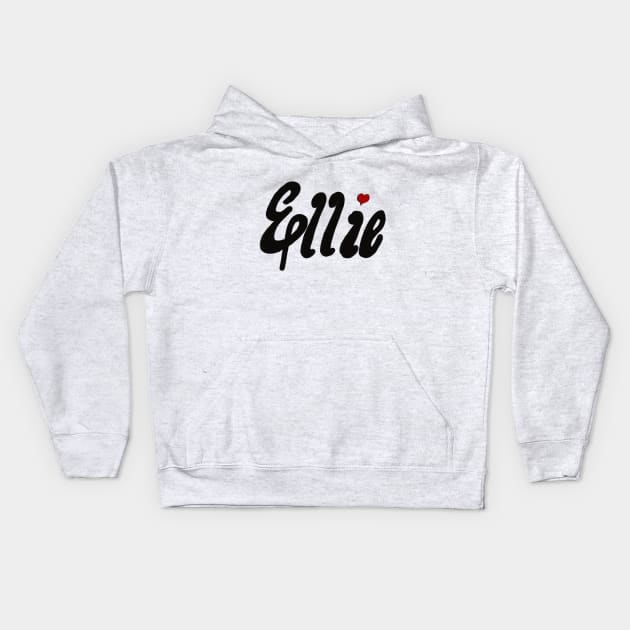 Top 10 best personalised gifts 2022  - Ellie-personalised,personalized name with red heart Kids Hoodie by Artonmytee